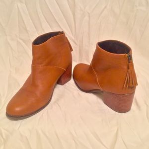 Toms Leila Bootie - Warm Tan Leather Ankle Boot